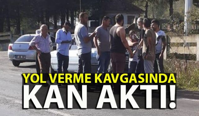 Zonguldak'ın Ereğli İlçesine bağlı Ova Köyü yolunda iki sürücü arasında çıkan yol verme kavgasında kan aktı