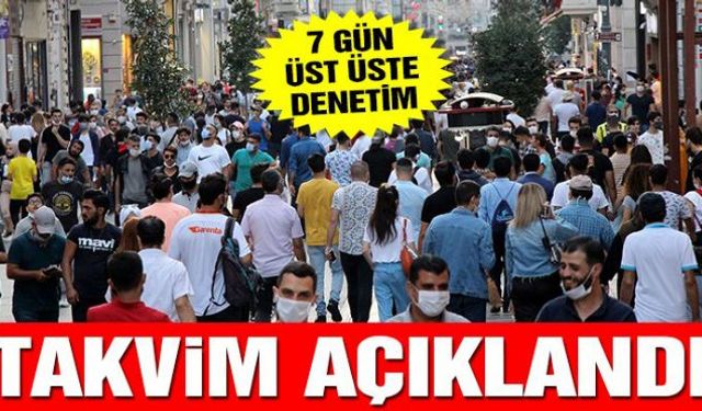 İçişleri Bakanlığı'nca 81 ilin valiliğine gönderilen ek genelgeyle yarından itibaren yedi gün boyunca her gün ayrı konuda olmak üzere, ülke genelinde corona virüsü tedbirleri kapsamında genel denetim yapılacak