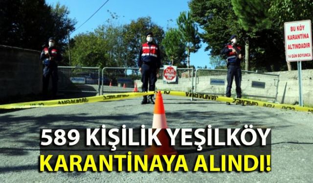 Zonguldak'ın Gökçebey ilçesine bağlı Yeşilköy, 17 evde, toplam 23 kişide Corona virüs tespit edilmesi üzerine karantinaya alındı