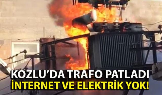 Kozlu ilçesinden trafo patladı