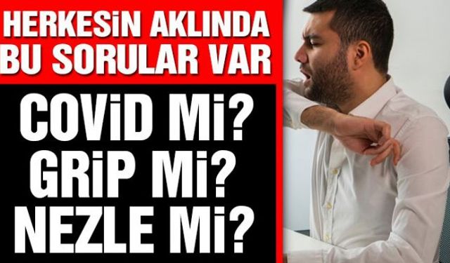 Grip ve nezle vakalarının en çok yaşandığı bu mevsimde soğuk algınlığı, grip ve alerji semptomları corona virüsüyle karıştırılabiliyor