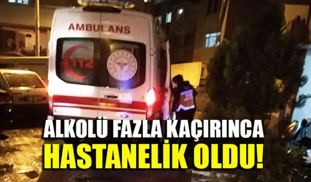 Zonguldakın Ereğli ilçesinde aldığı alkolün etkisi ile dengesini kaybederek düşen bir kişi yaralandı