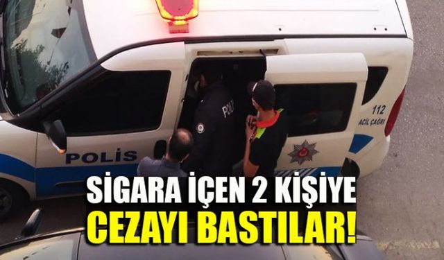 Zonguldak'ta sigara içtiği tespit edilen 2 kişiye ceza kesildi