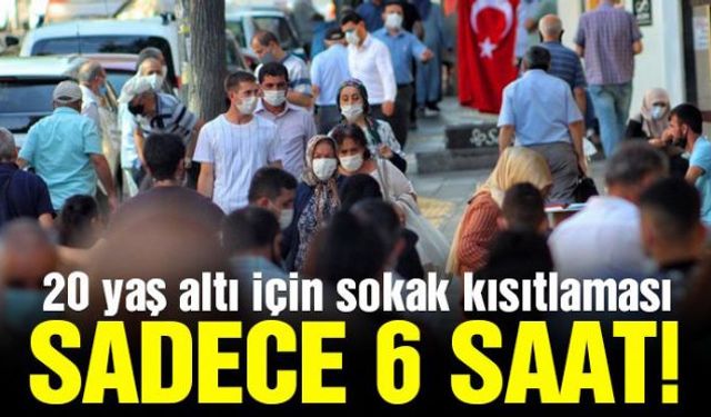 Corona virüs vaka sayılarındaki artış nedeniyle alınan tedbirler kapsamında hali hazırda 65 yaş ve üzeri vatandaşlar için uygulanan sınırlamalar 20 yaş altı için de geçerli olacak