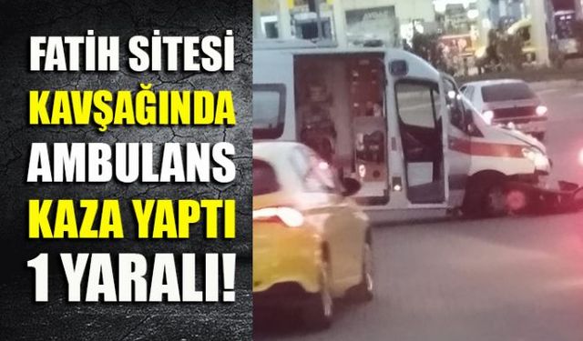 Kozlu ilçesi Fatih Sitesi kavşağında Ambulans ile otomobil çarpıştı