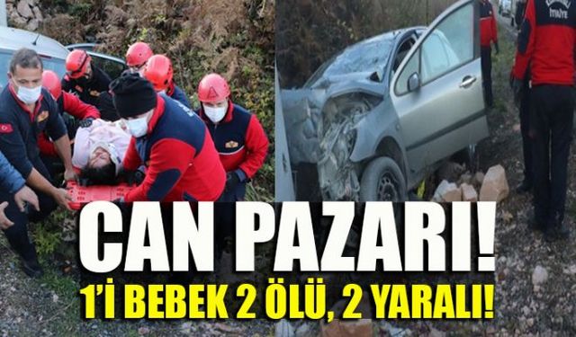 Zonguldak-İstanbul karayolunda meydana gelen trafik kazasında 1i bebek2 kişi hayatını kaybederken, 2 kişi de ağır yaralandı