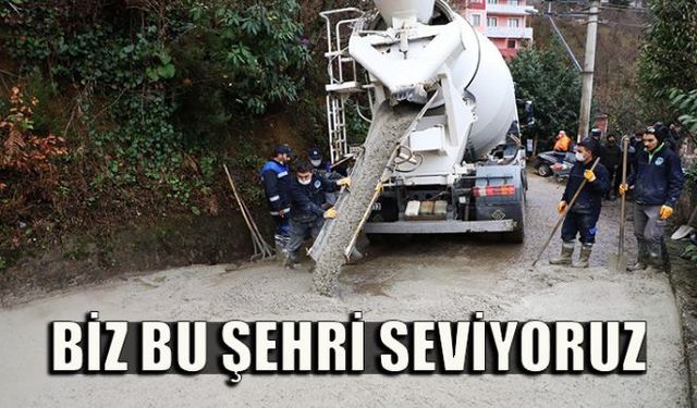 Zonguldak Belediyesi Fen İşleri Müdürlüğüne bağlı ekipler tarafından asfaltlama, su hattı ve kanalizasyon alt yapı çalışmaları yapılıyor