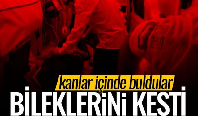 Zonguldak'ın Kilimli ilçesinde bir kişi bileklerini keserek canına kıymak istedi