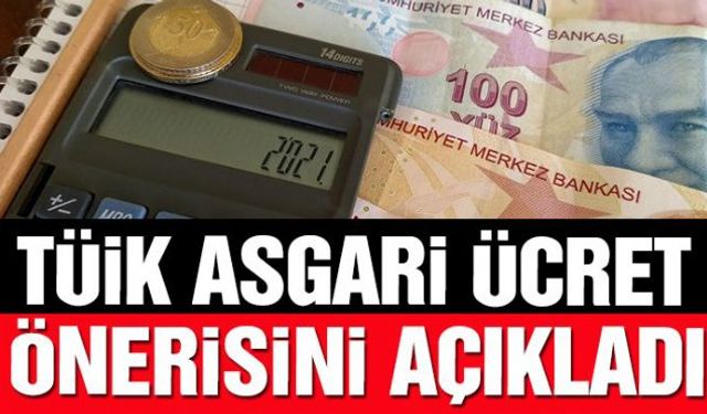 TÜİK, asgari ücret hesaplamasında dikkate alınan bekar bir çalışanın aylık asgari geçim tutarını hafif işler için 2 bin 339, orta işler için 2 bin 507 ve ağır işler için 2 bin 792 olarak belirledi