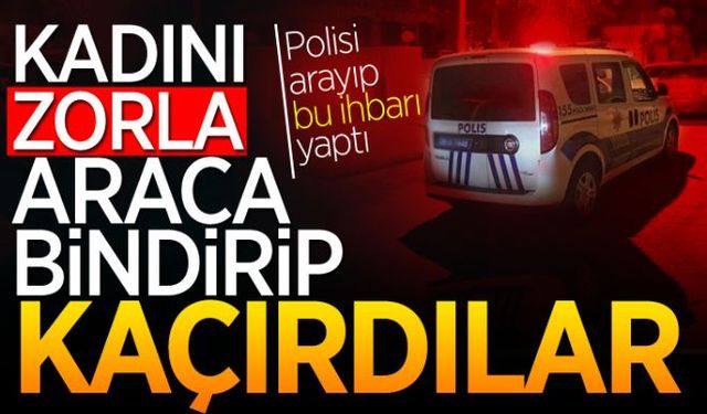 Zonguldakın merkezinde Gazipaşa Caddesi Asma Taksi Durakları önünde bir kadın zorla kaçırıldı