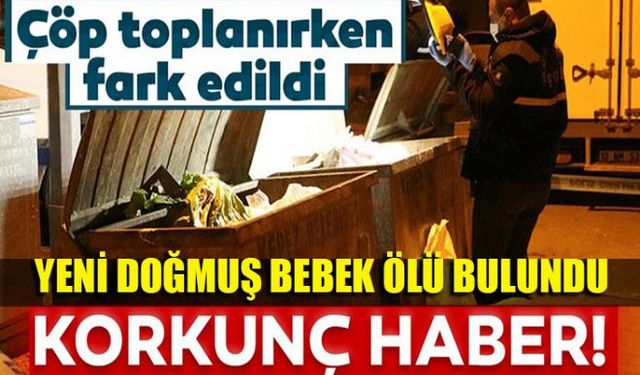 Çöp konteynırında ölü bulunan bebek cesedi bir kez daha "İnsanlık Ölmüş!" dedirtti