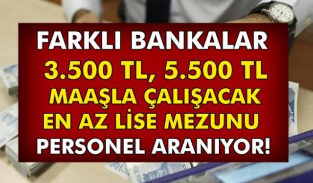 Bankalara 3500 TL İle 5500 TL Maaşla En Az Lise Mezunu Personel Aranıyor! Banka Personel Alımı İçin Gerekli Şartlar?