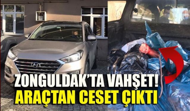 Zonguldak'ta, Jandarma tarafından takip edilen son model aracın içinden hayvan cesetleri çıktı!