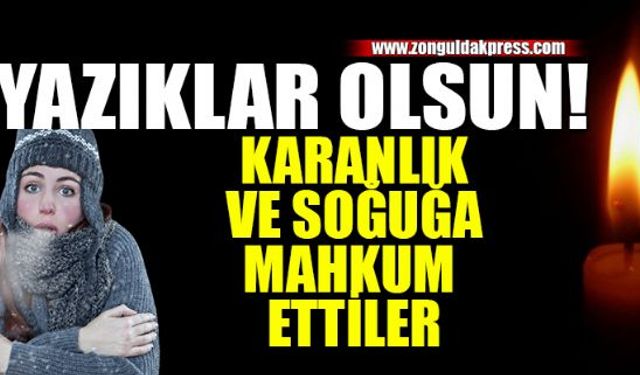 Zonguldakta etkili olan kar yağışı nedeniyle Kozlu ilçesine bağlı 19 Mayıs mahallesinin elektrikleri kesik!