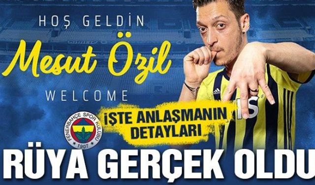 Fenerbahçe, Arsenalden kadrosuna kattığı Zonguldaklı Mesut Özil ile 3 buçuk yıllık sözleşme imzalandığını açıkladı