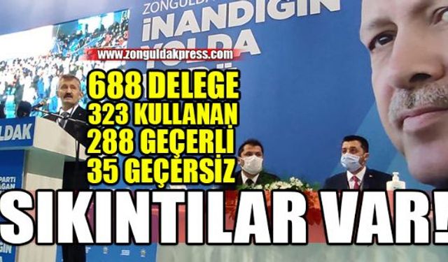 Cumhurbaşkanı Recep Tayyip Erdoğan'ın canlı video konferans ile bağlandığı AK Parti Zonguldak 7inci Olağan Kongresi Site Spor Salonu'nda yapıldı