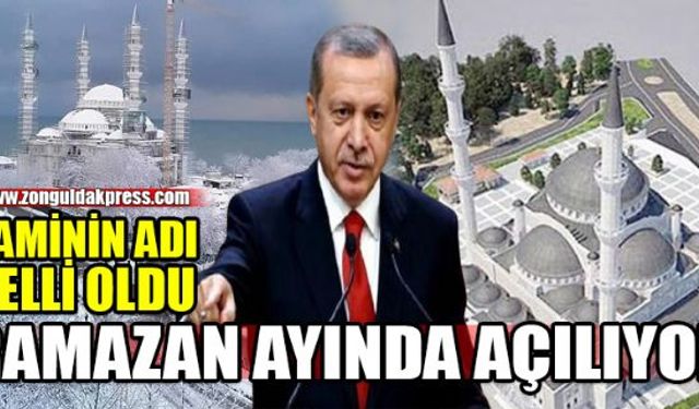 Cumhurbaşkanı Recep Tayyip Erdoğan, yapımı bitmek üzere olan camiinin açılışını Ramazan ayında gerçekleştireceklerini söyledi