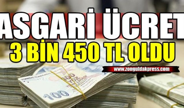 Asgari ücrete zam yapıldı