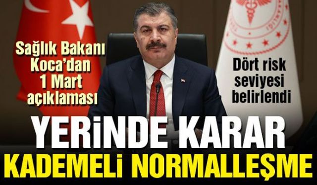 Sağlık Bakanı Fahrettin Koca, "Normalleşme adımlarını titizlikle çalışıyoruz