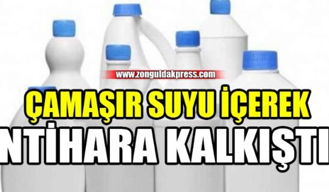 Zonguldak'ın Çaycuma ilçesinde bir kişi çamaşır suyu içerek intihar etmek istedi