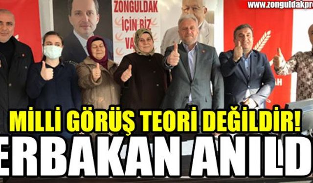 Yeniden Refah Partisi Zonguldak İl Başkanı Necdet Sarı, Milli Görüş Lideri Prof