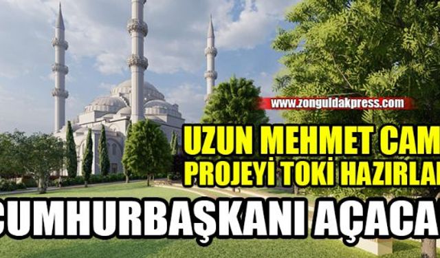 Cumhurbaşkanı Recep Tayyip Erdoğan'ın açılışını gerçekleştireceği Uzun Mehmet Cami'nin çevresi ve Rekreasyon Alanı projesi görüntülendi