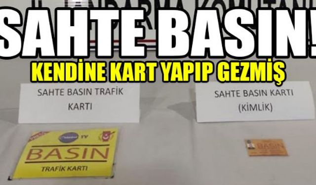 Zonguldak İl Jandarma Komutanlığı ekiplerince Çaydeğirmeni Beldesi'nde yapılan kontrollerde sahte basın kartı kullandığı tespit edilen 1 kişi yakalandı