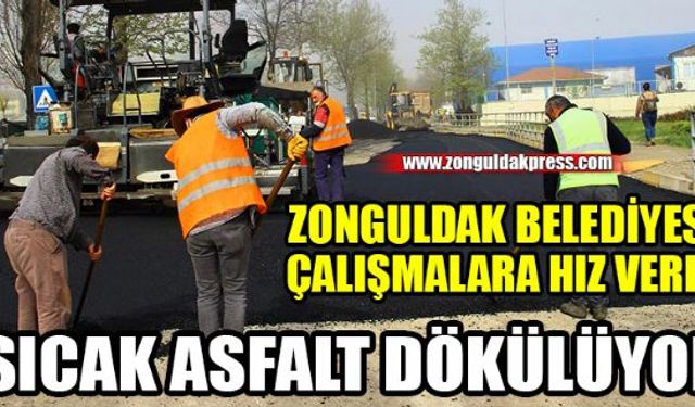 Zonguldak Belediyesi, sokağa çıkma kısıtlamasını fırsat bilerek asfalt çalışmalarına başladı