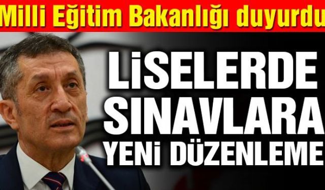 Milli Eğitim Bakanı Ziya Selçuk, "Liselerde sınavlar iptal demeyelim de yeniden düzenlendi, diyelim" ifadelerini kullanarak, 'liselerde sınavlara dair merak edilenler' başlığıyla soru ve cevapların yer aldığı bir paylaşım yaptı