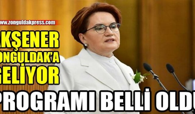 İYİ Parti Genel Başkanı Meral Akşener'in Zonguldak programı belli oldu