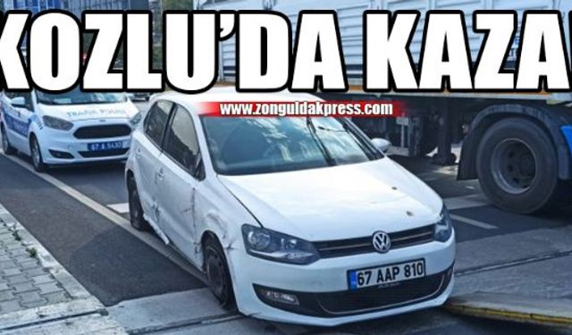 Zonguldakın Kozlu ilçesinde trafik kazası meydana geldi