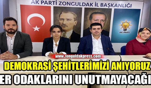 AK Parti İnsan Hakları Sorumlu İl Başkan Yardımcısı Mehmet Abalı, İnsan Hakları Birim Başkan Yardımcısı Murat Yiğit Kayan, Gençlik Kolları İnsan Hakları Başkanı Günnur Avduk, Kadın Kolları İnsan Hakları Başkanı Tülay Sayılı parti binası toplantı salonun A