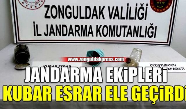 Jandarma kubar esrar ele geçirdi!..