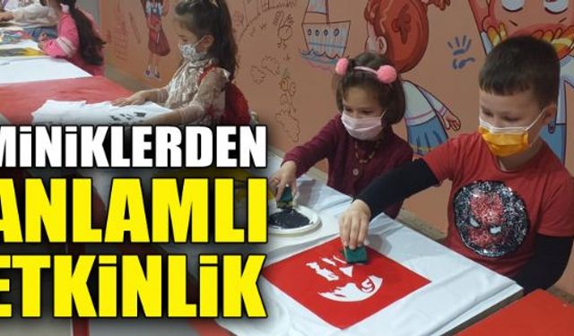 Minik eller, bu defa Ata'sı için boyadı