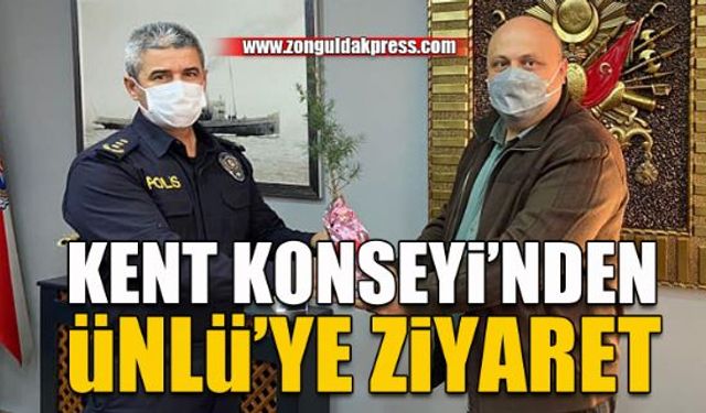 KENT KONSEYİ EMNİYET MÜDÜRÜ ÜNLÜYÜ ZİYARET ETTİ