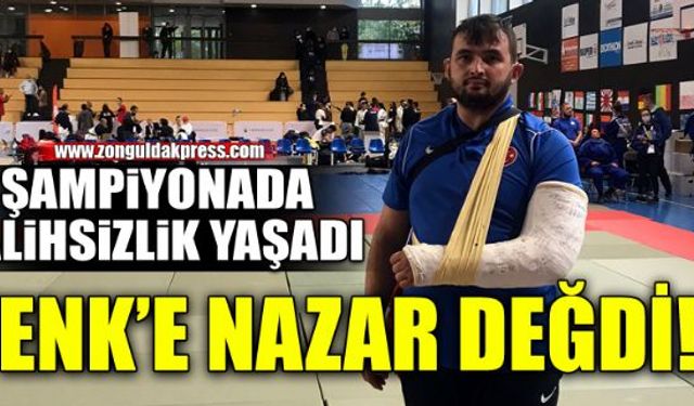 Başarılı sporcuya nazar değdi...