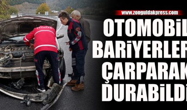 Bariyerlere çarparak durabildi