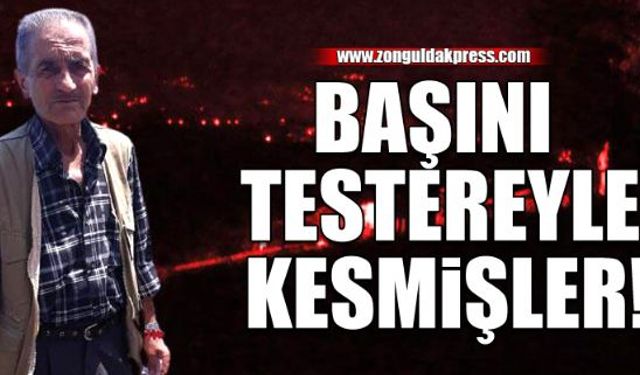 Yaşlı adamın başını testereyle kesmişler!