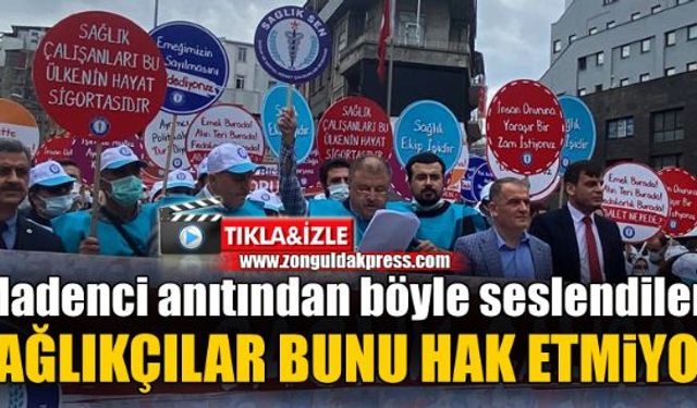 Sağlıkçılardan maaşlarda ayrıma protesto