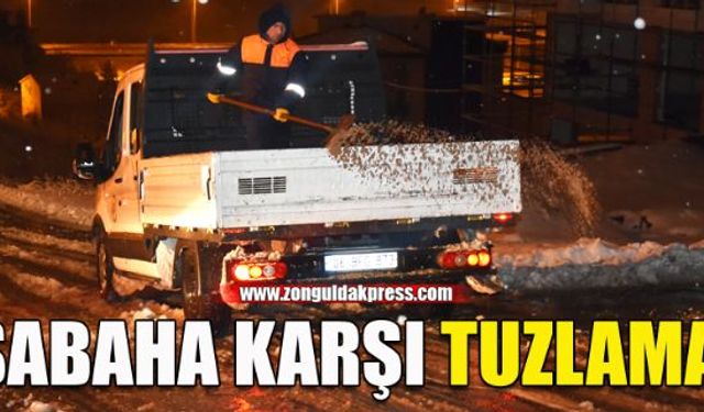 Rampa yollar tuzlanıyor