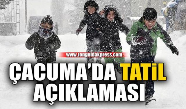 Çaycuma'da okullara kar tatili 