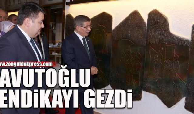 Davutoğlu, GMİS koridorlarında...