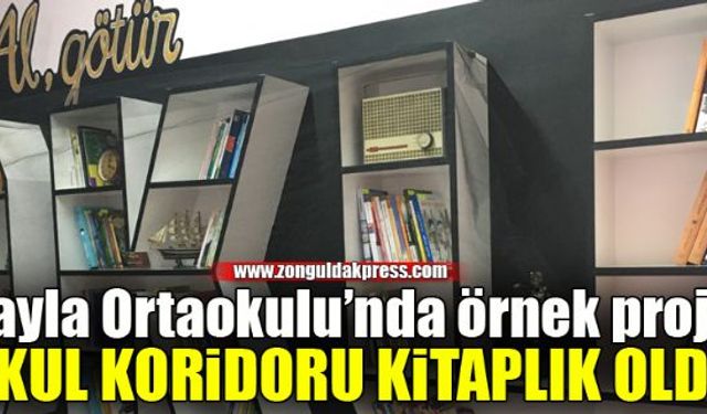 Yayla Ortaokulu'nun koridorları kitapla aydınlanacak