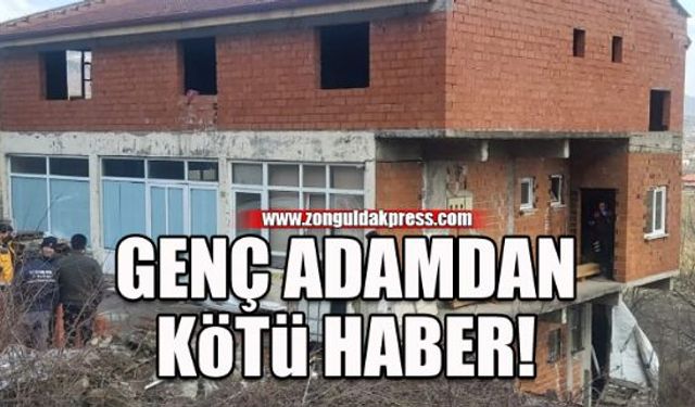 Genç adam inşaatta asılı bulundu