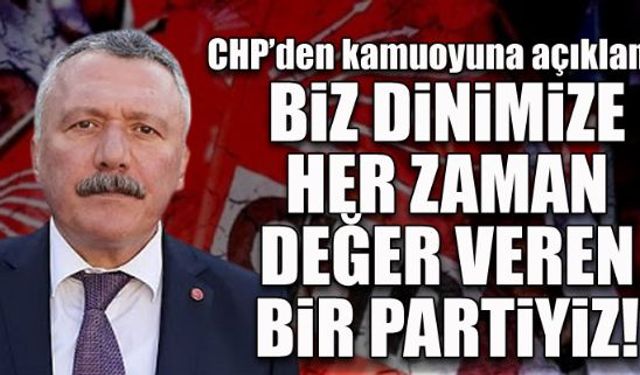 CHP'den kamuoyuna duyuru...