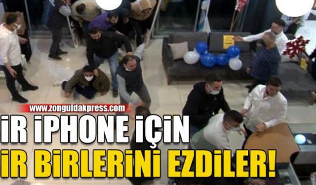 iPhone için bir birlerini ezdiler