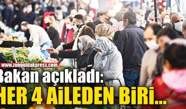 Her 4 aileden biri devlet desteği alıyor