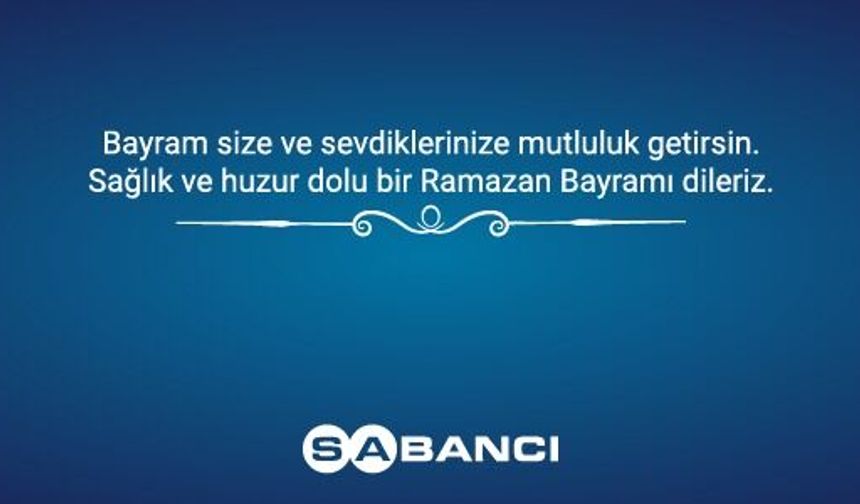 Sağlık ve huzur dolu Ramazan Bayramı dileriz